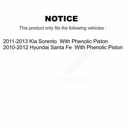 Cmx Rear Right Disc Brake Caliper For Kia Sorento Hyundai Santa Fe With Phenolic Piston SLC-19B6270